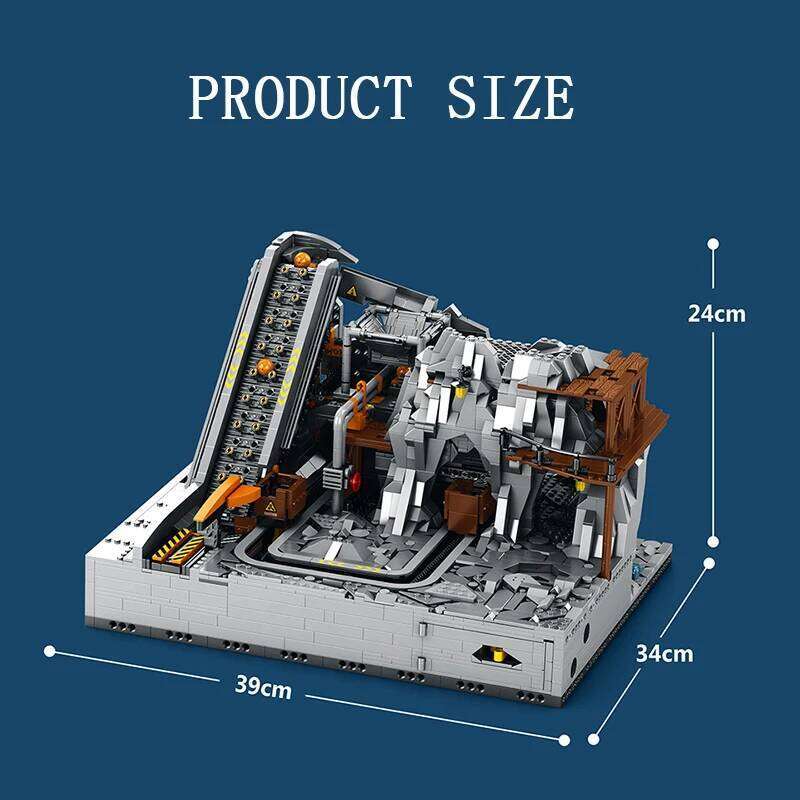 3338PCS Creative Electric Mechanical Mining Site Machine Building Blocks Model Moc Assembled Brick Sets Toy for Adults Boys Gift Z260306