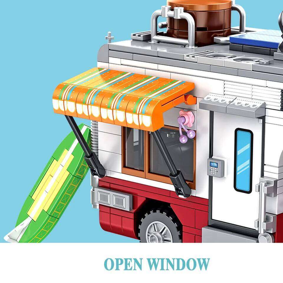927PCS Lighting Camper-Van Camper Vehicles Construction Building Bricks Set for Teens and Adults Christmas Fifts Z260306