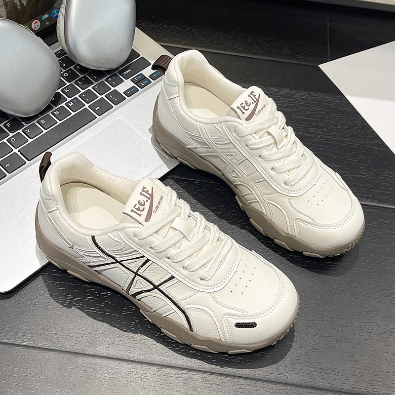 Cowhide Edition Little White Shoes Women's Virtue Training Shoes 2026 Spring Internet Celebrity Ins Leather Waterproof Casual Sports Mountaineeri