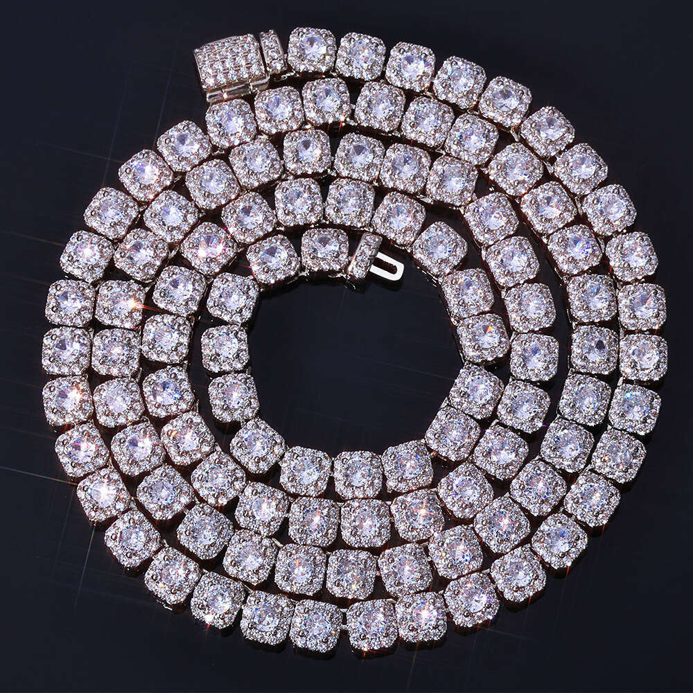 European and American hip-hop cross-border 5mm s925 silver necklace accessories for women, zircon crystal chain, high-quality jewelry, custom-made