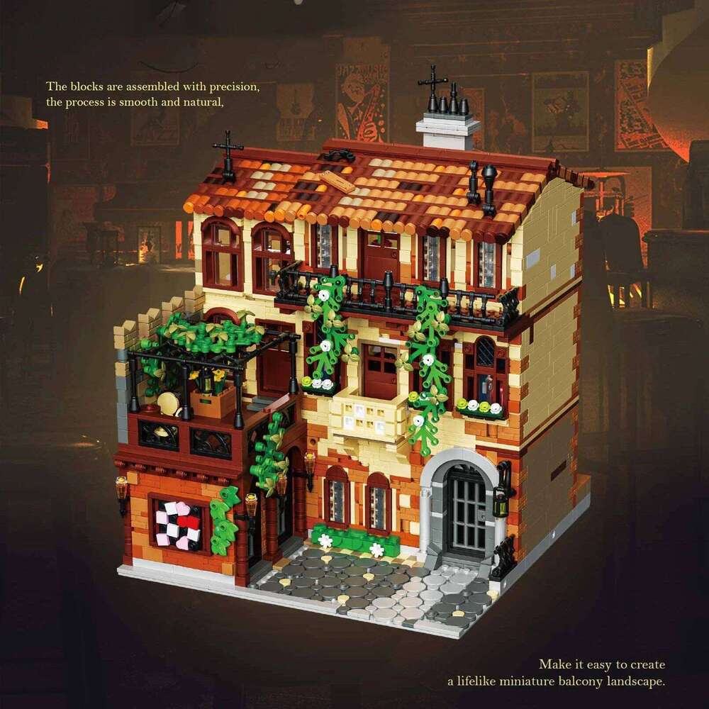3800PCS Classic Musical Theater Balcony Scene Building Blocks Architecture Model Bricks Desktop Decoration Kids DIY Toys Gifts Z260305