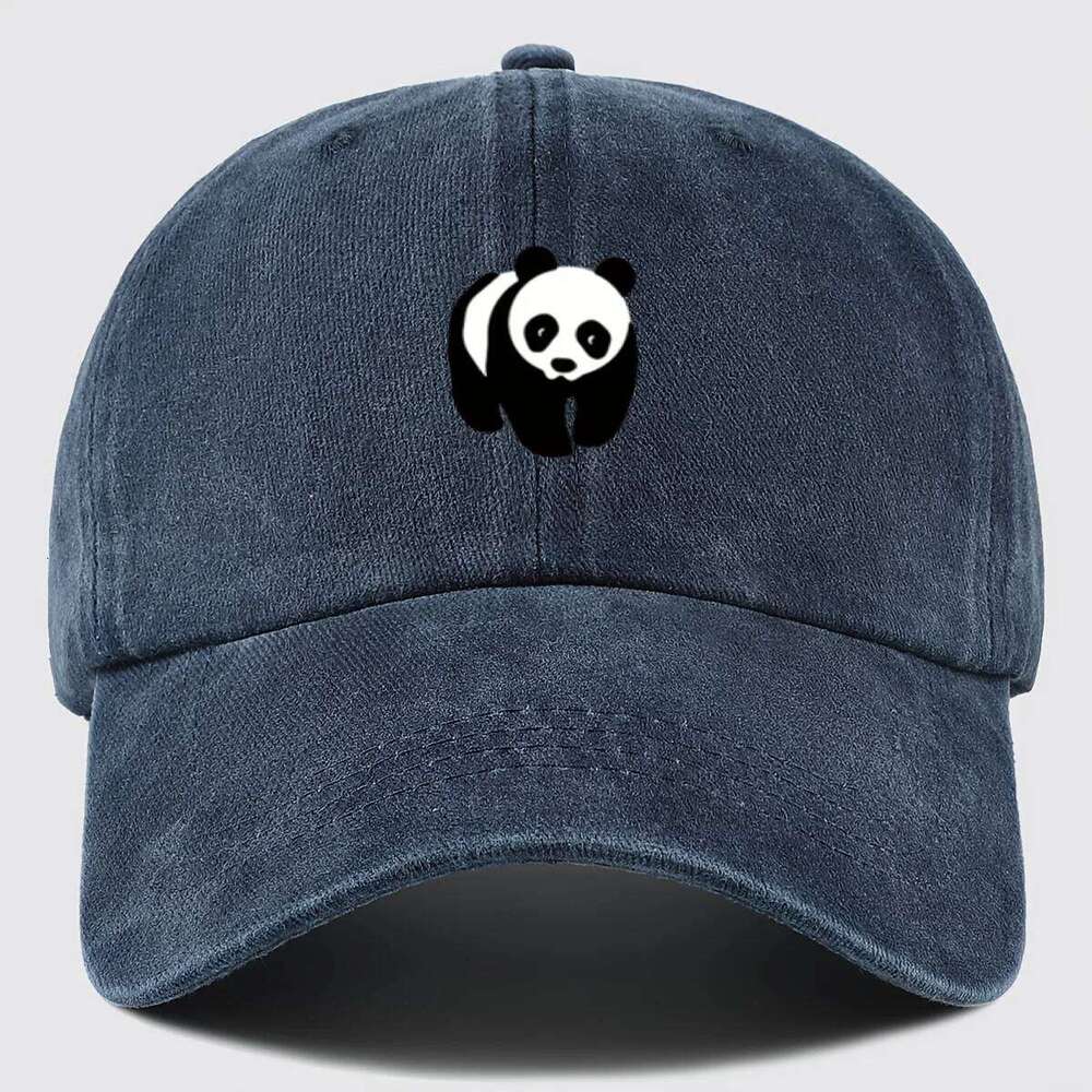 Red panda printed baseball cap, outdoor sun protection, camping, fishing, men's and women's duckbill cap Y260304