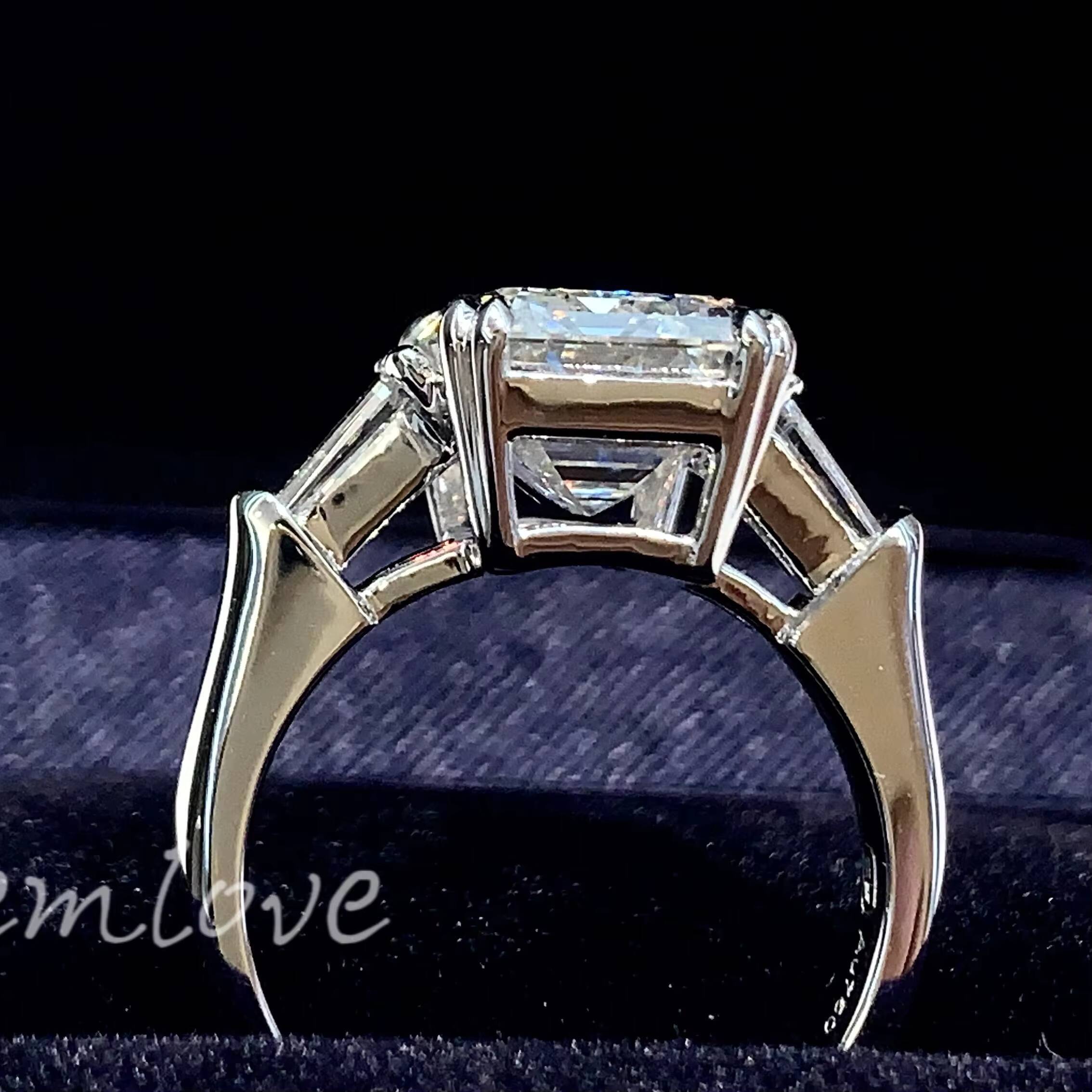 Womens Vintage 5CT Diamond Rings 18K Gold with Lab Grown Natural Diamonds Emerald/Snake/Serpentine-Engagement/Wedding Bands