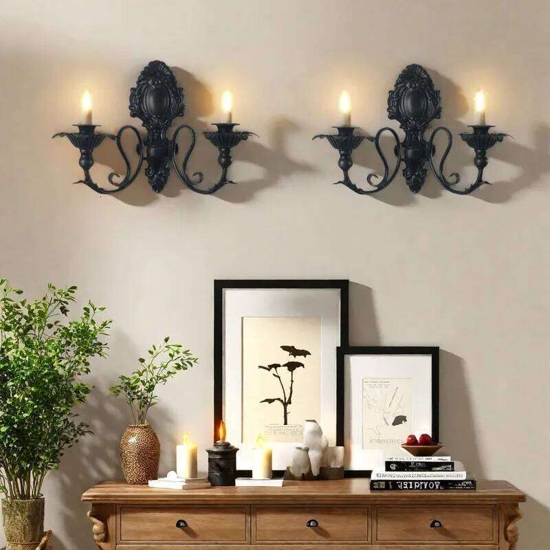 Metal Candle Sconces Candelabra Wall Decorations Ideal Stick Candles for Bedroom Table Centerpieces Living Room Home XJ260305