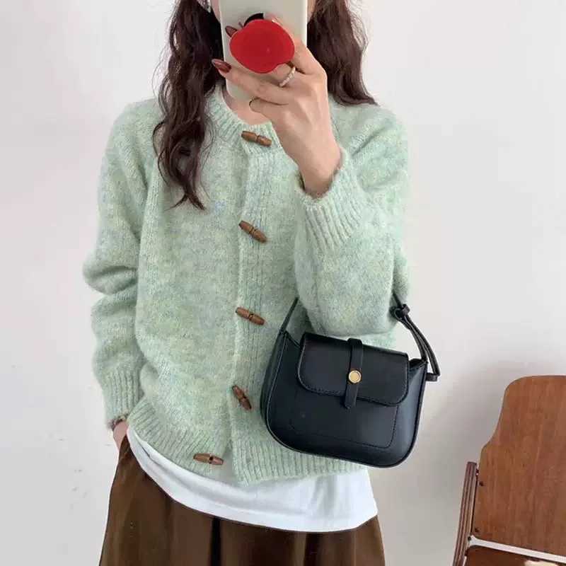 Autumn Winter Cardigan Sweater Women Knitted Coats Fashion Female Long Sleeve Solid Casual Knitwear Jackets Knit Cardigans Tops M260306