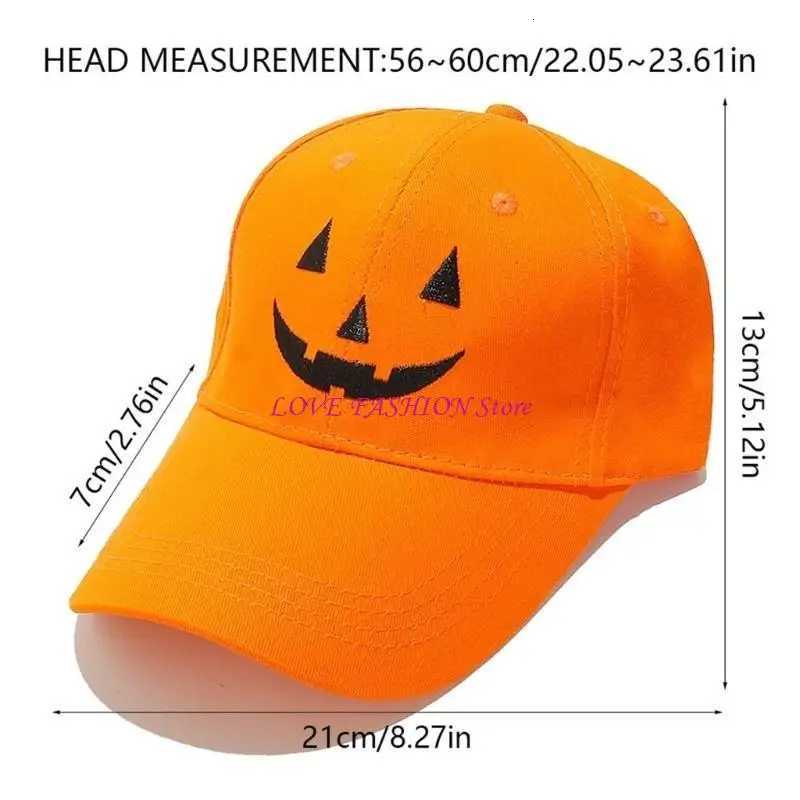 Pumpkin Baseball Hat for Kids Adult Festival Props Hat Halloween Street Wear Hat Y166 S260306