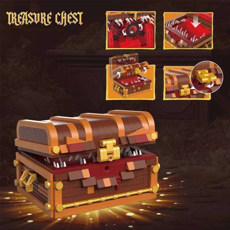 531PCS Dungeons Treasure Chest Building Blocks Set Dark Souls Creative Monster Box Brick Kids DIY Toys Holiday Gifts Z260305
