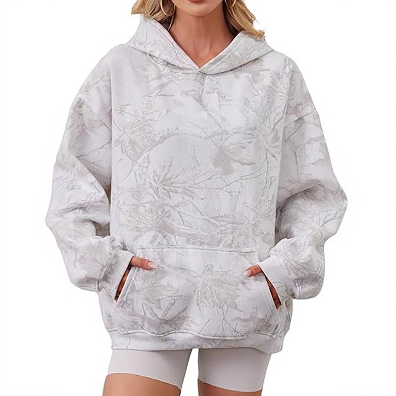 European and American women's casual hooded new women's hoodie in large size