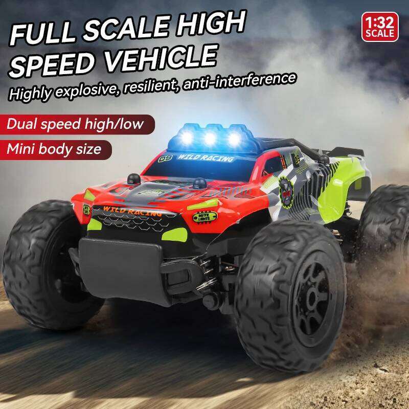 Mini Full Scale 1:32 High Speed RC Drift Racing Car, Alloy Off-Road Vehicle 2.4G Control & LED Lights, Ideal Gift for Kids C260305