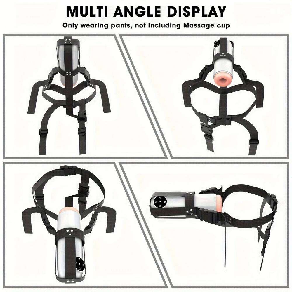 Adjustable Strap-on Automatic Masturbation Cup Wearable Harness Male Hands Free Masturbator Sex Toys for Man W260305