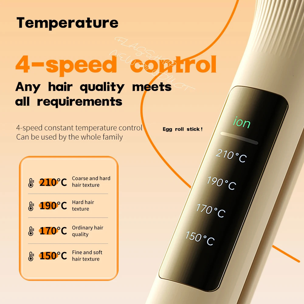 32mm Hair Wave Curling Iron Professional French Egg Roll Hair Curler Corrugated Wavy Styler Fast Heating Volumizing Styling Tool 260305