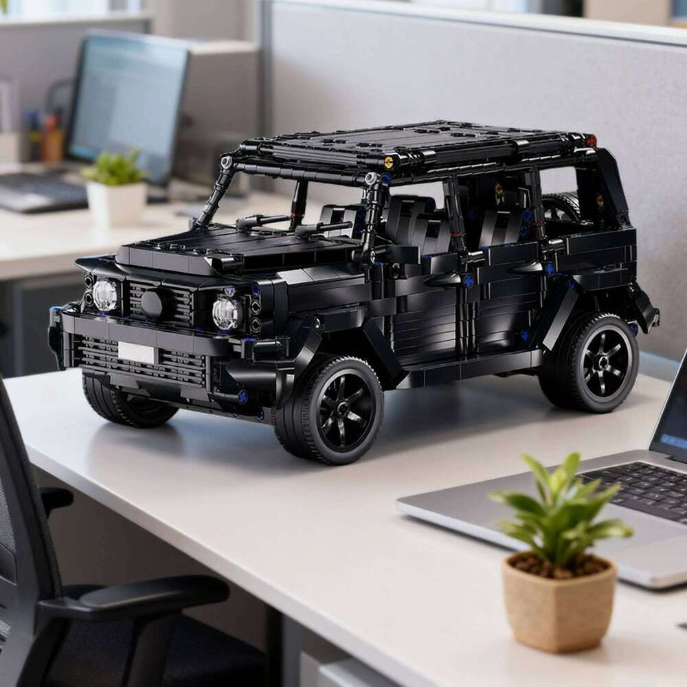 Black Tech Racer 1:14DIY Roadster building block assembly Block car toy birthday gift Z260306