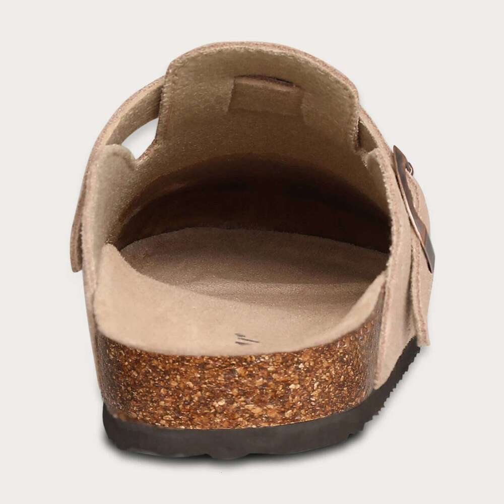 Litfun New Clogs Women Fashion Suede Mules Slipper Classic Cork Antislip For Outdoor Slippers With Arch Support