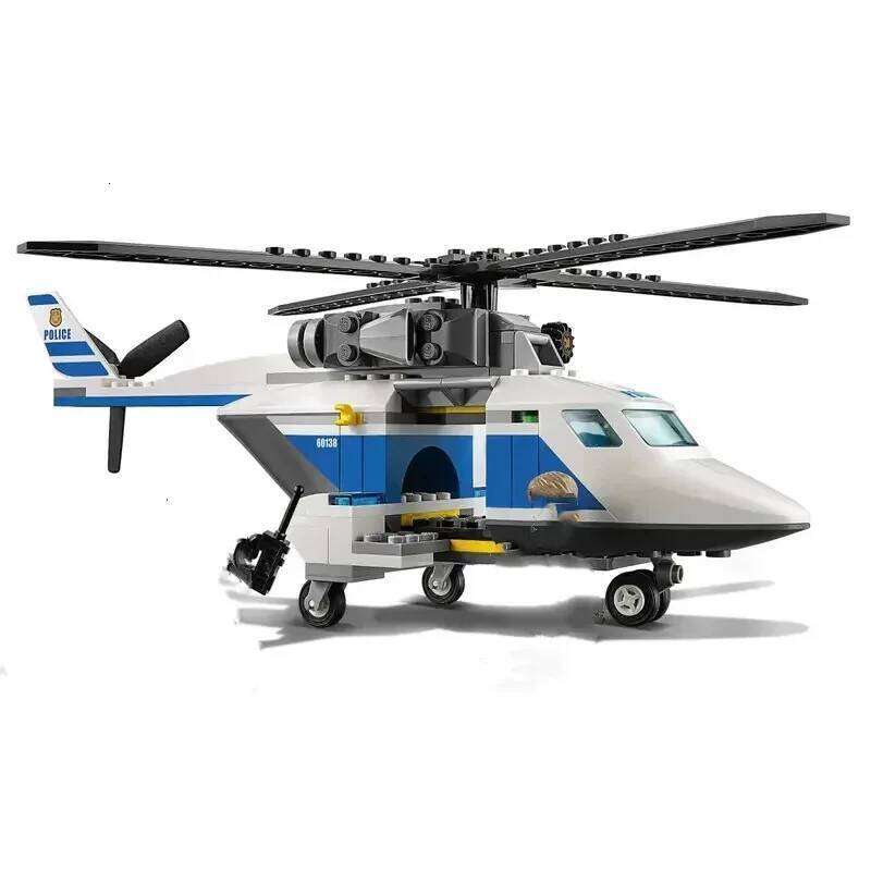 Compatible MOC Sets City Series Building Blocks High-speed Chase Prisoner Police Car Children's Toys Assembling Gift Z260306