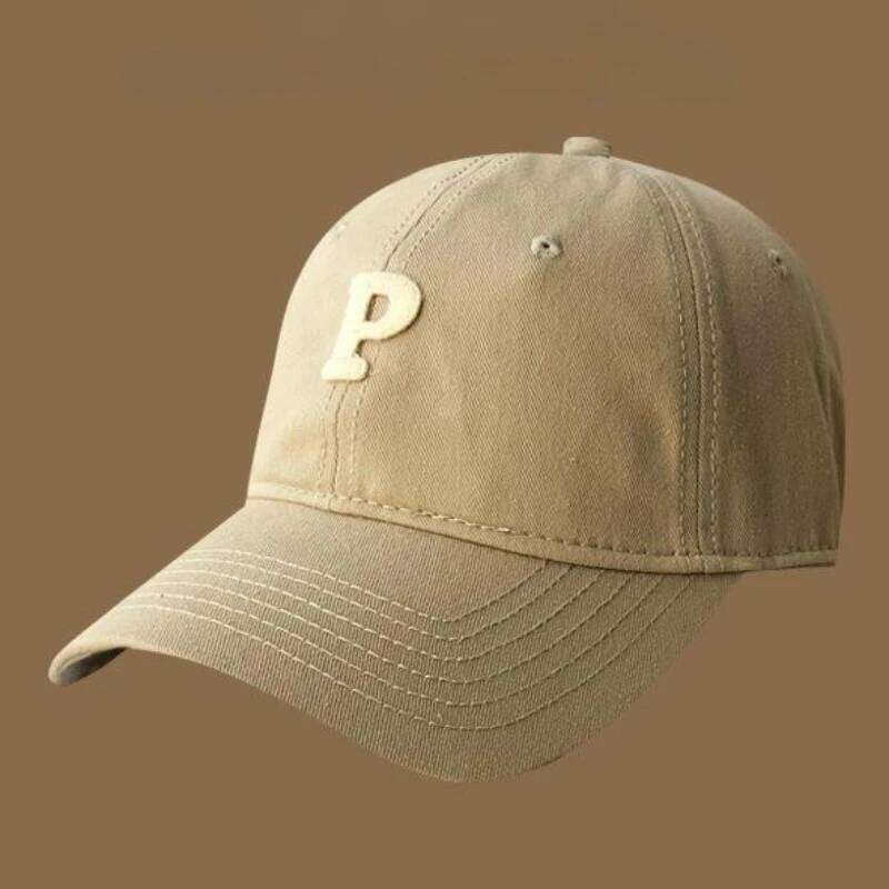 Letter P Embroidered hats Baseball Caps for Men and Woman's Adjustable Casual Cotton Sun Solid Color Visor Hats Y260304