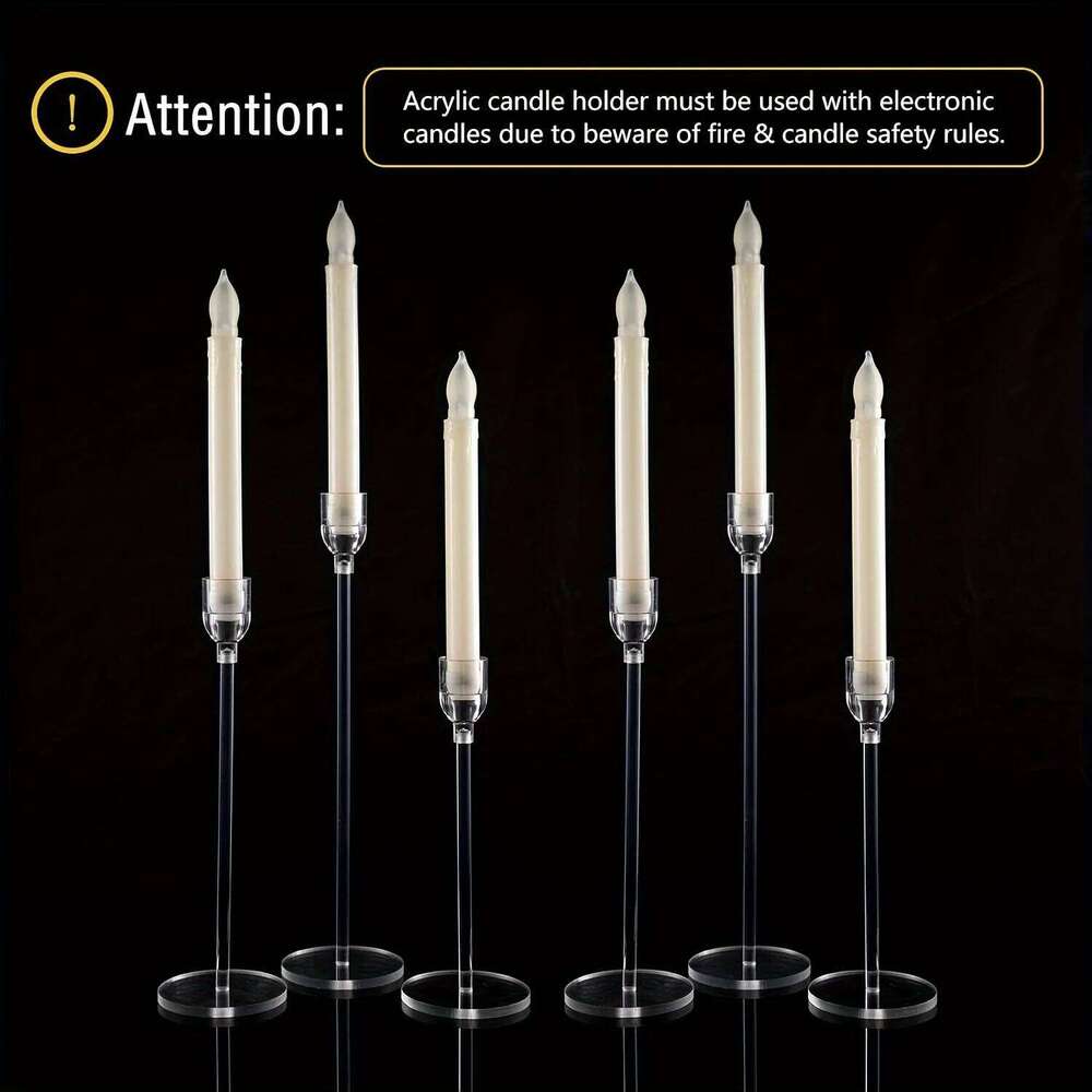 3pcs Clear Acrylic Candlestick Holder For Wedding Events Table Decoration Party Supplies Decor Holiday XJ260305