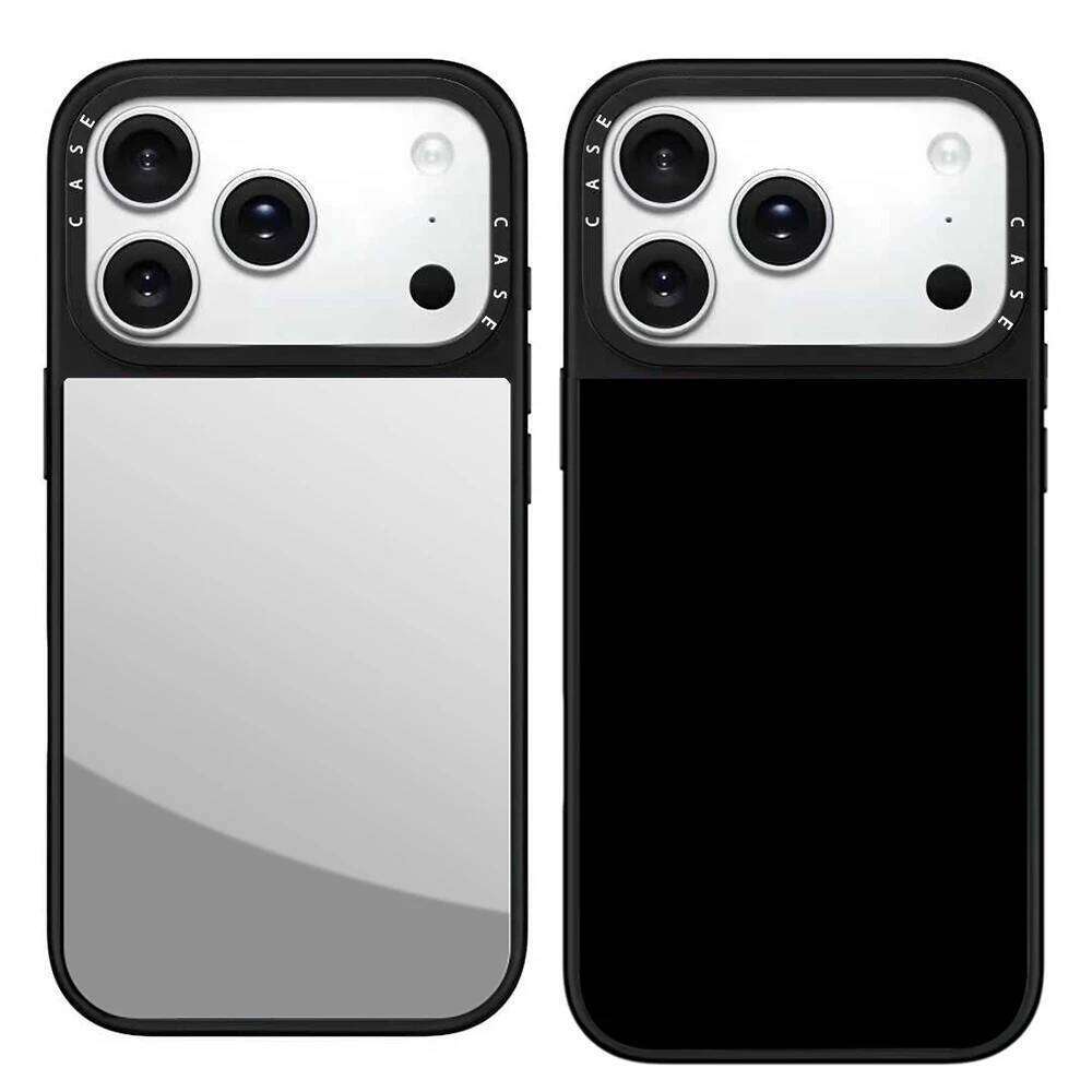 Simplicity Phone Case For Iphone 17 16 14 13 15 Pro Max Magnetic Wireless Charging Makeup Mirror Cover H260305