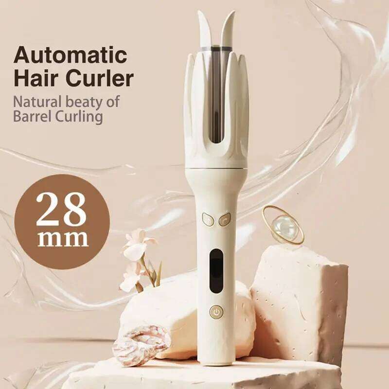 Automatic curling iron, 28 mm barrel, 4 temperature modes, negative ion generator, smart timer and sensorU.S. Plugs 26Y0306