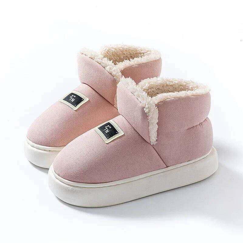 Fashion Winter Women 2025 New Men Cotton Outdoor Snow Boots for Female Soft Sole House Non-Slips Shoes
