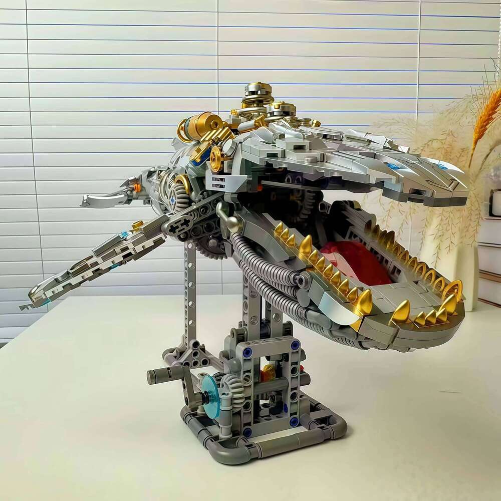 MOC Mechanical Whale Building Block Model Ornaments Educational Assembled Toys for Children's Kid Holiday Gifts Z260306
