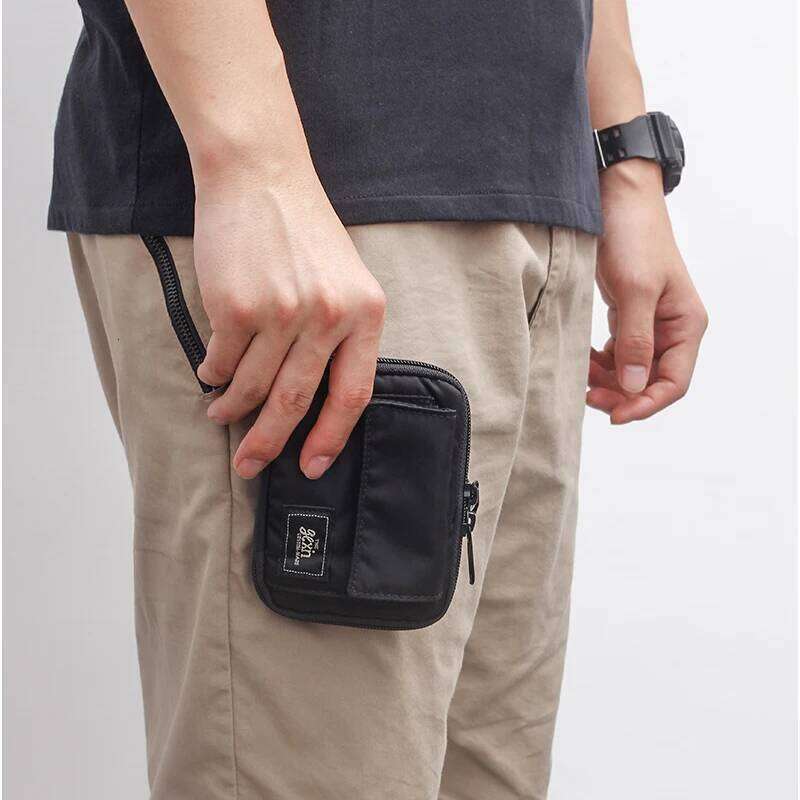 Japanese Style Casual Men's Coin Purse Women Nylon Zipper Short Wallet Retro Key Holder Money Bag Trend Youth Mini Handbag C260304