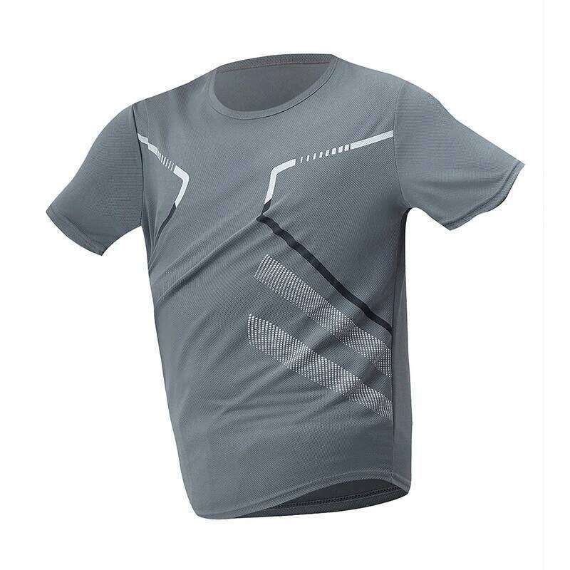 1/3 Piece Men's Four Season Printed Short Sleeved Sports Fitness Quick Drying Comfortable Plus Size Youth Casual Basic Top 26H0306