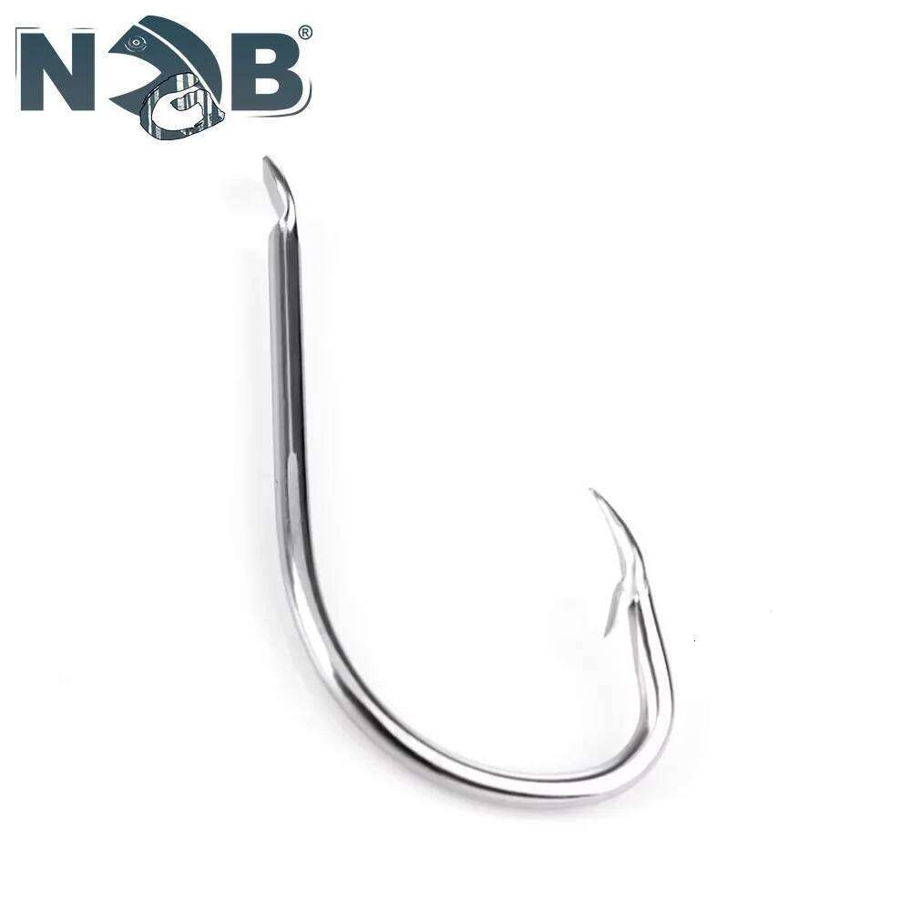 NGB 9301SS 25-50PCS Stainless Iron Hooks Flatted Barbed Fishhook AD Sharp Fishing Accessories S260305