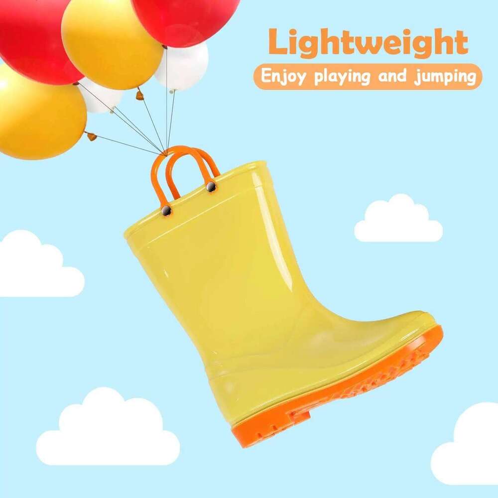 Litfun New Summer For Girls Boys Rubber Waterproof Platform Children Shoes Soft Sole Outdoor Comfort Rain Kids Boots