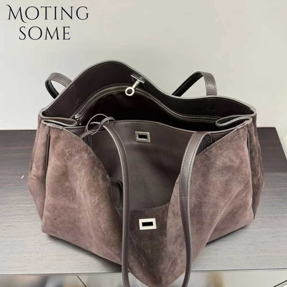 Motingsome New in Handbag Woman Designer Bags Suede Shoulder Messenger Tote Oversized Winter Tote Fashion Lady Purse H260306