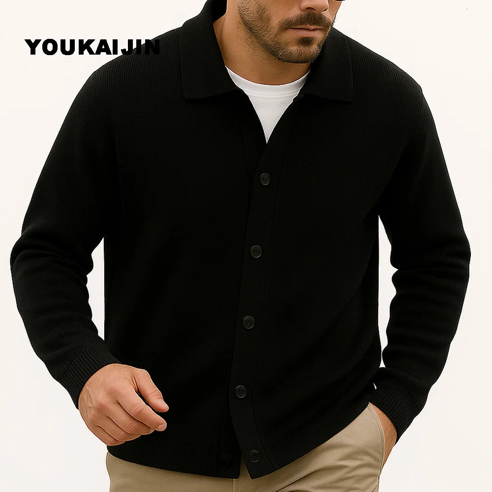 Cardigan for Men Sweater Men Harajuku Patchwork Slim Fit Knitted Sweater Outerwear Coat Womans Fashion Casual Autumn Streetwear 260306