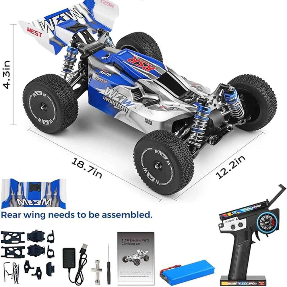WLtoys144011 1/14 4WD Cars Adults , Max 43 Mph Off-road Fast RC Car,Upgraded version144001V2 ,Suitable for Outdoors C260305