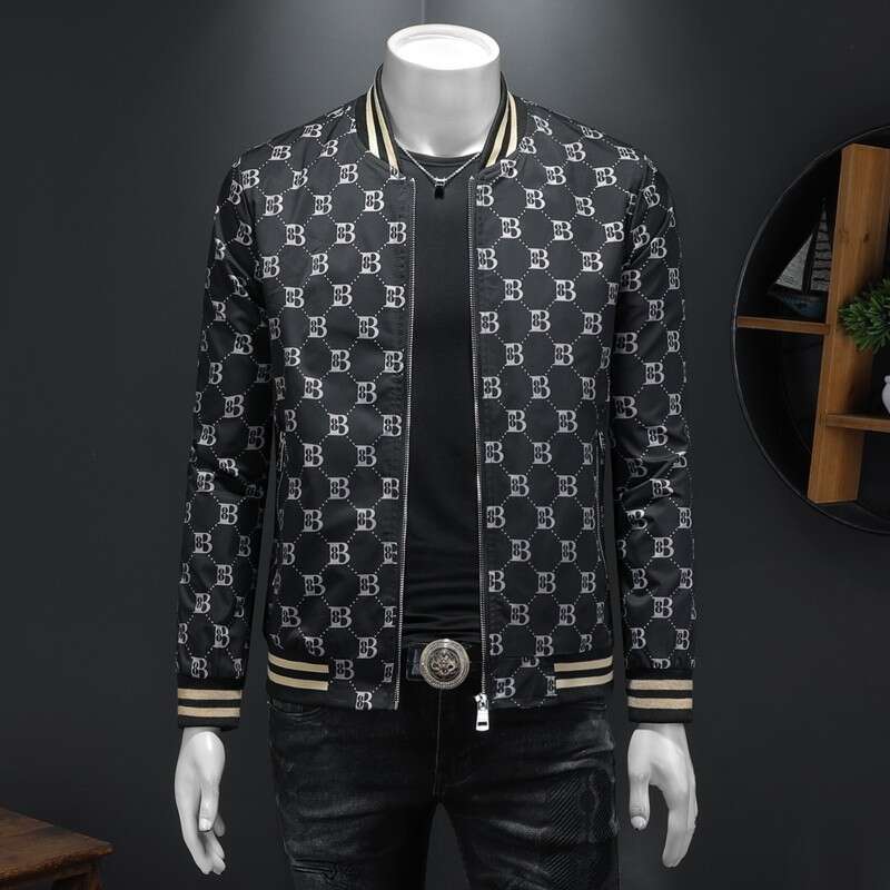 New High-Quality Men's Stand-Up Collar Jacket 7787 Luanyun