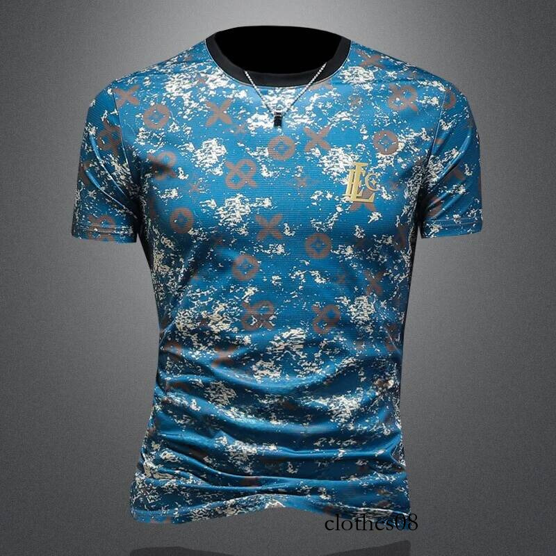 Men T shirt Summer 2025 Men's Slim Fit ort Sve T-irt Casual Silk Cotton Printed Tee Youthful Sle round Ne Anti-Pilling