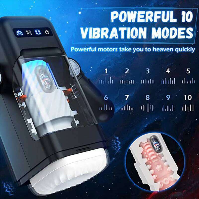 Automatic Male Thrusting Heating Masturbator Oral Cup Stroker Real Vagina Sucking Blowjob Sex Toys Vibration with Phone Holder W260305