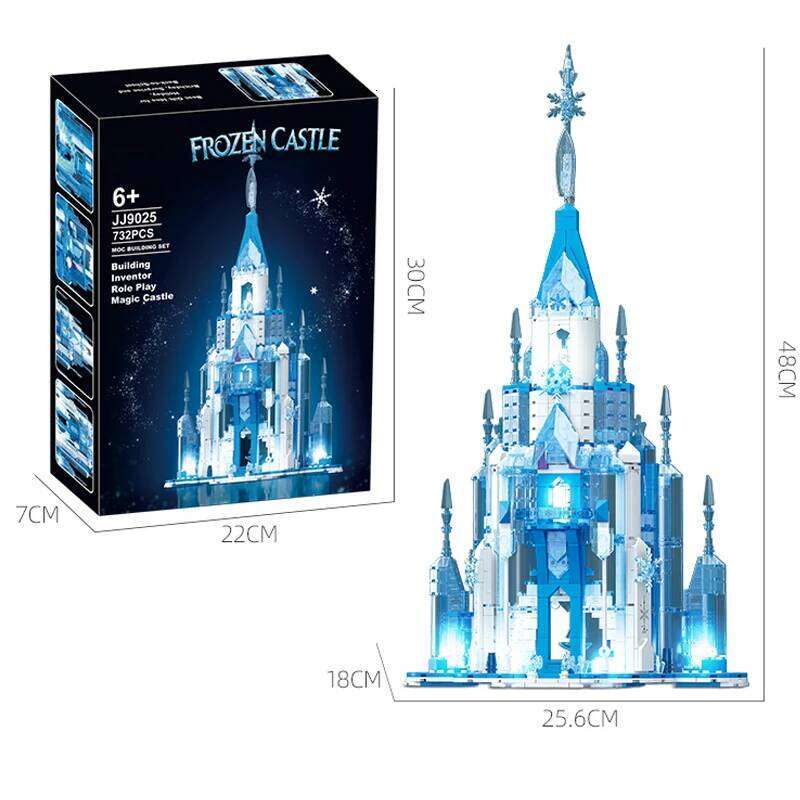 732PCS Ice Snow Blocks Fairy Tale Princess Magic Castle Building Model Bricks Children's DIY Toy Holiday Gift Z260305