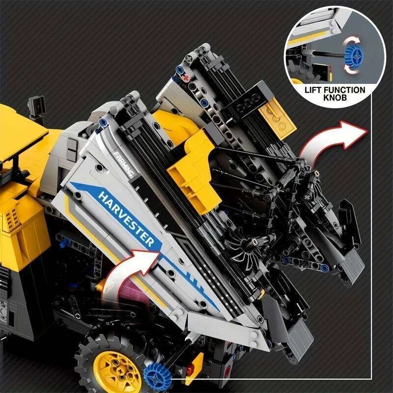 2206PCS Grape Harvester Building Blocks Remote Control Farm Engineering Vehicle RC Car Model Electronic Bricks Toys Kids Gifts Z260306