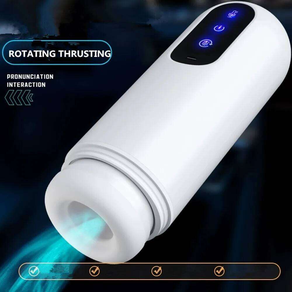 Male Masturbation Appliance Fully Automatic Electric Airplane Mug Adult Toys Dildo Retractable Rotating Sex Machine W260305
