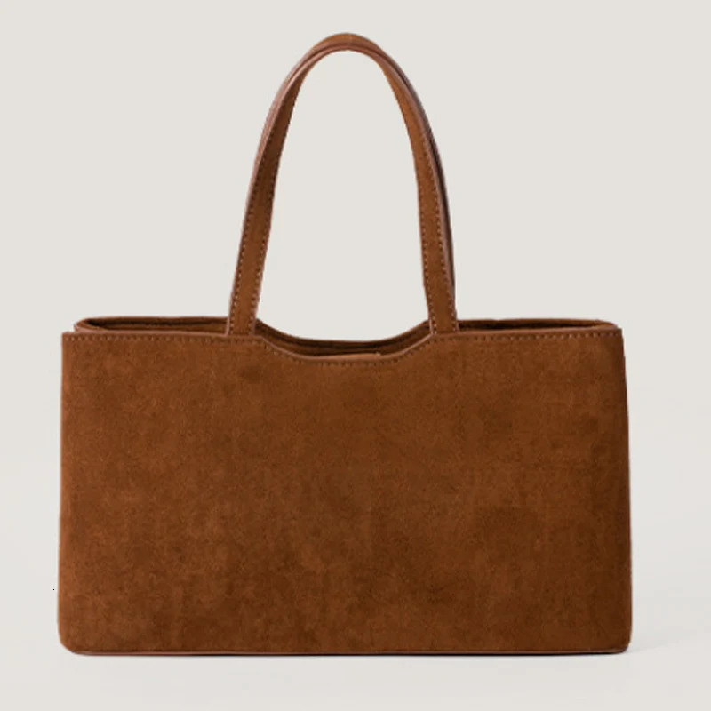 Retro Women Handbag Fashion Commuter Womens Tote Bag Suede Womens Bag Autumn and Winter Shoulder Bag 260306