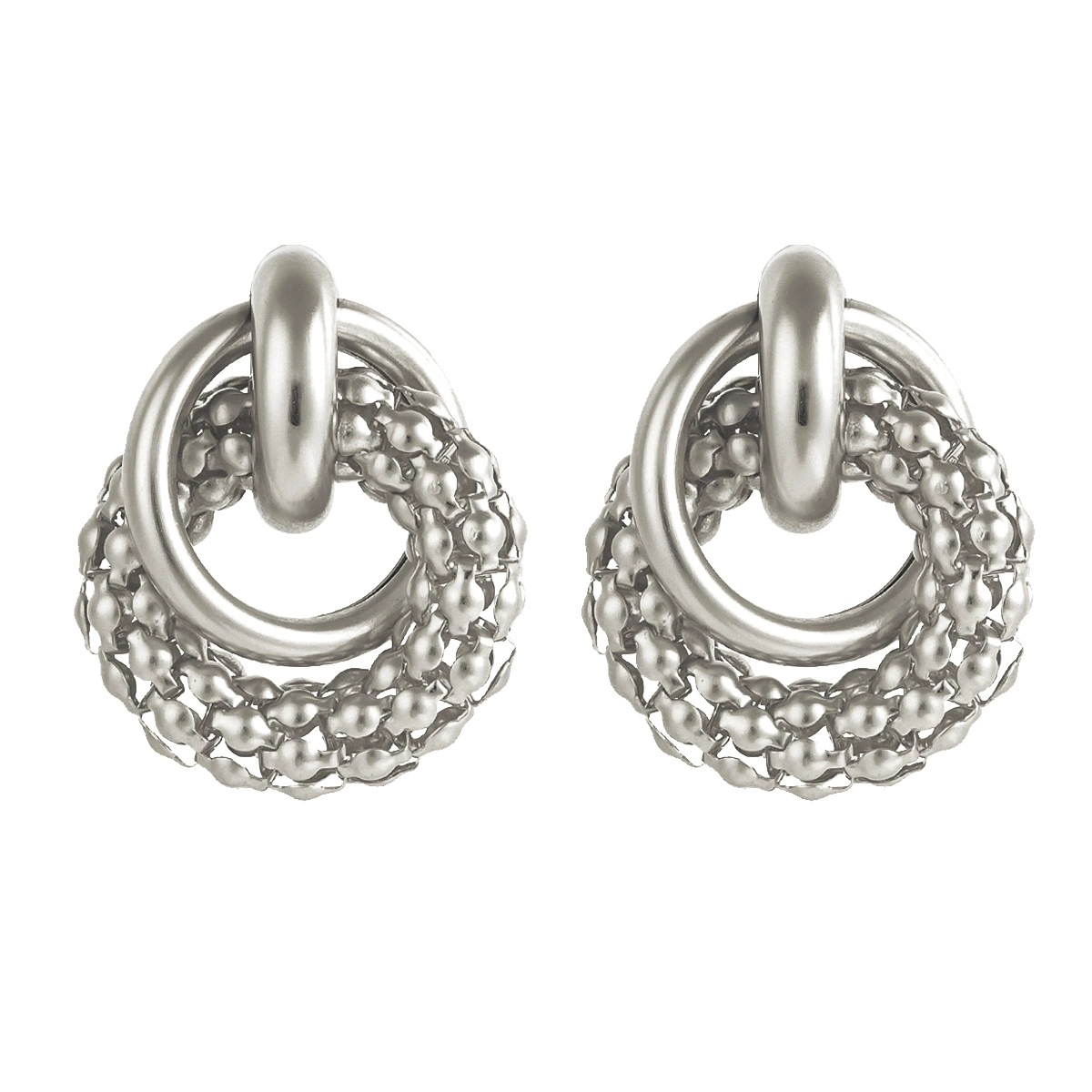 Fashion Forward Large Hoop Earrings | Dazzling Metallic Accent Pieces