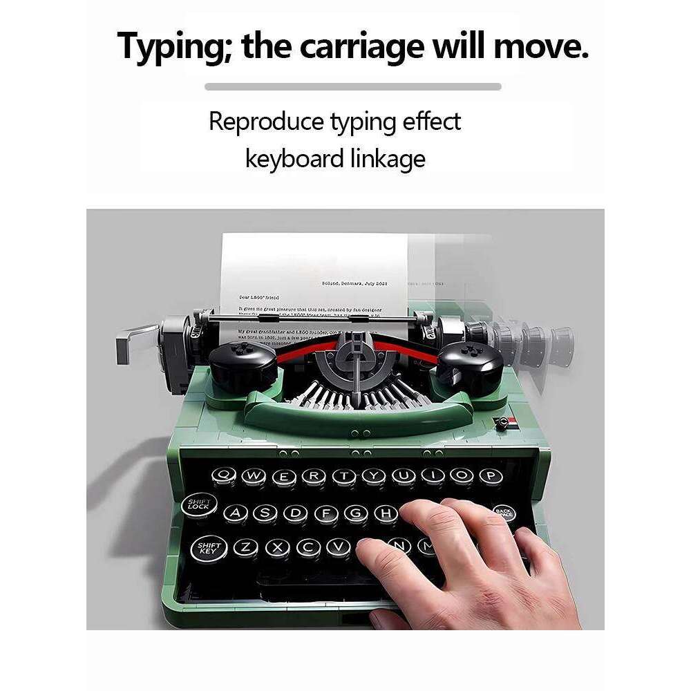 Chinese Building Blocks Item 6900 Retro Typewriter Printer Boy Adult High Difficulty 2078PCS Assembled Toy Z260306