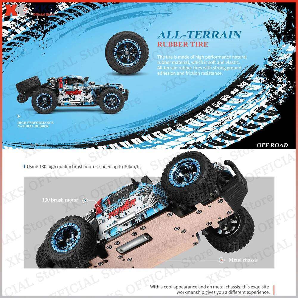 XKS Wltoys 284161 1/28 4WD 4X4 RC Car - 30Km/H High Speed Off-Road Racing Drift 2.4G LED Light Toy Gift for Children C260305