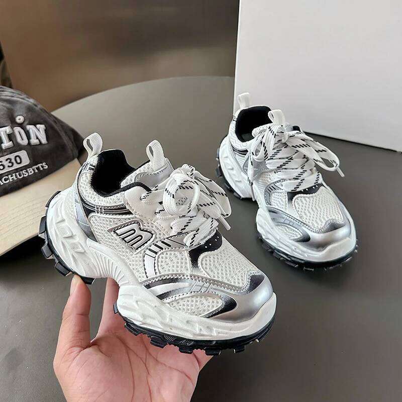 Kids Sneakers Autumn New Toddler Boys Shoes Fashion Brand Sports Running Trainers Breathable Girls Casual Soft Sole 26Y0304