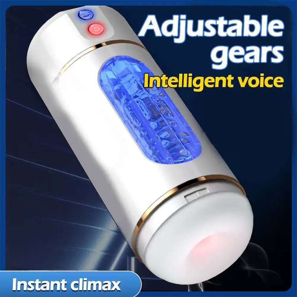 Male Masturbator Simulation Channel Moaning Mens Penis Stimulate Vibrator Adult Sexy Sex Toy For Men Pocket Pussy W260305