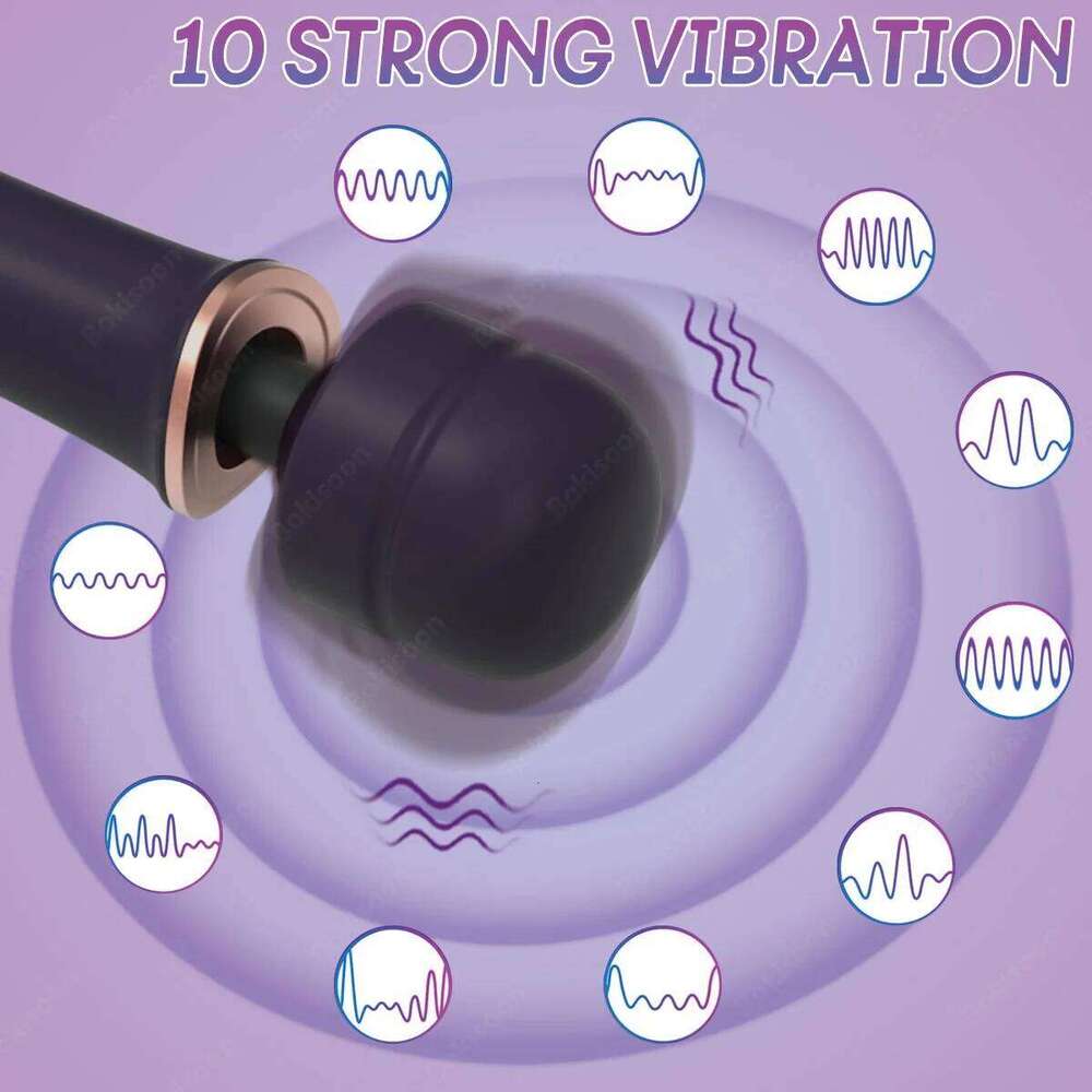 Personal Massager 10 Speed Powerful Big Handheld Cordless Magic Wand Vibrator Clitoris Vibrators Sext Toy for Women W260305