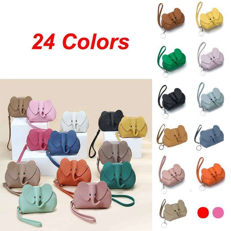 Royal Bagger Cute Elephant Coin Purse for Women Genuine Cow Leather Mini Storage Bag Fashion Ladies Clutch Wallet Purses C260304