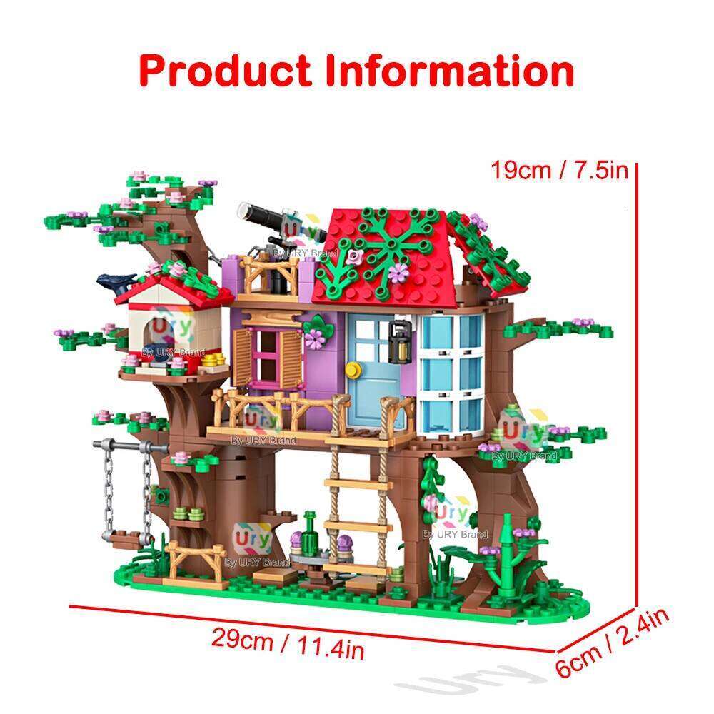 462 pcs Friends Tree House Villa Castle Model Building Blocks Sets Figures Garden DIY Toys for Kids Girl Birthday Gift Z260305