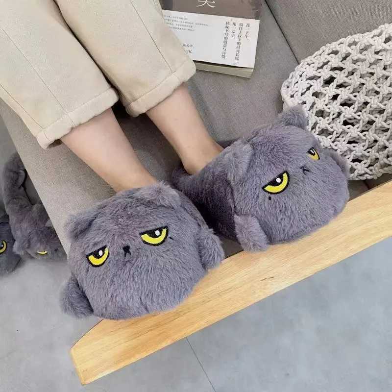 New Cat Slippers lovely Womens Bedroom At Home Warm Winter Shoes For Girls Boys Plush Soft S260305