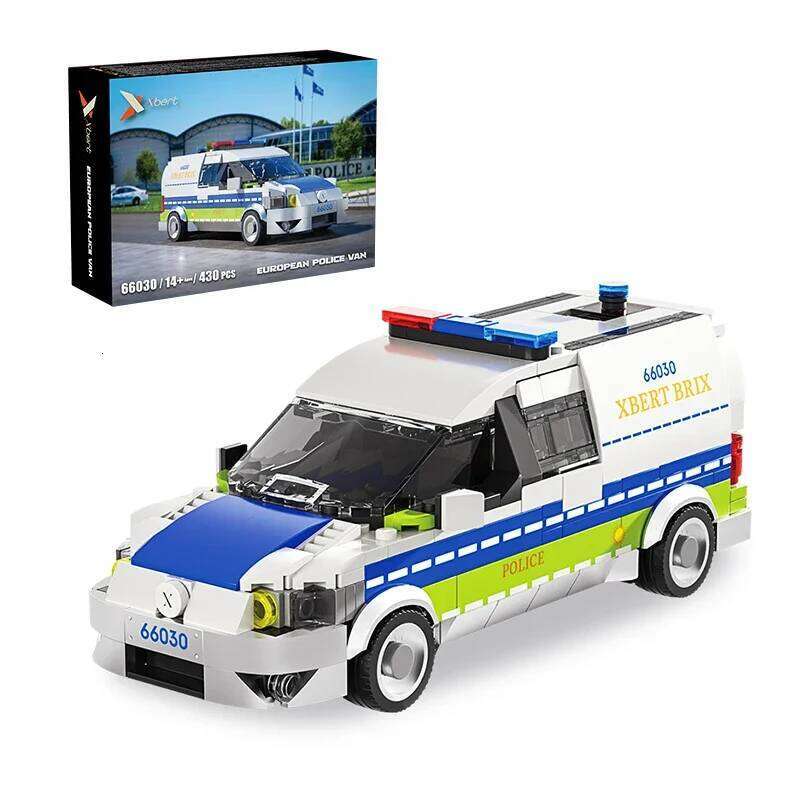 430PCS Europe Assault Vehicle Building Blocks City Police Patrol Car Model Bricks Educational Toys For Kids Holiday Gifts Z260305
