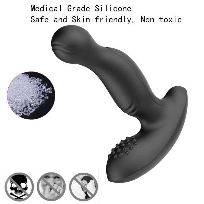 Prostate Massager Wireless Remote Control Anal Plug Masturbator Finger Push Stimulator Anus Vibrator For Adult Men Sex Toys W260305