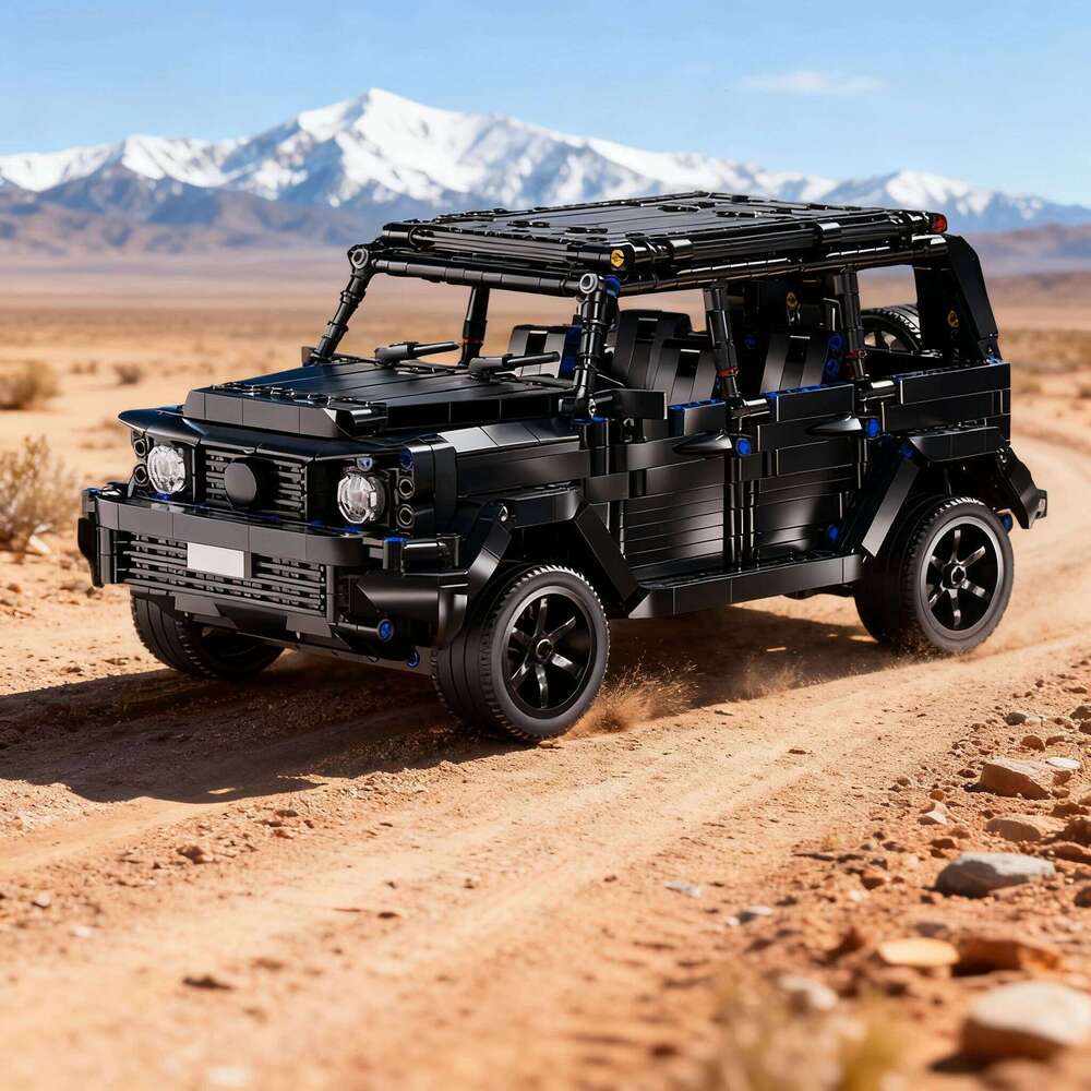 Black Tech Racer 1:14DIY Roadster building block assembly Block car toy birthday gift Z260306